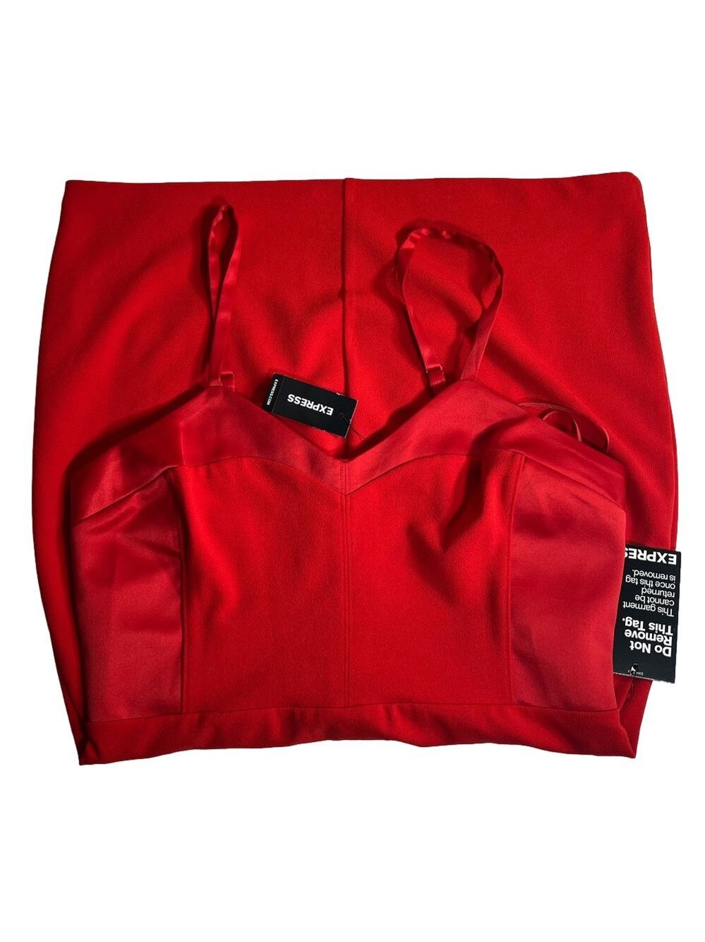 Small Express Red Adjustable Strap Dress
